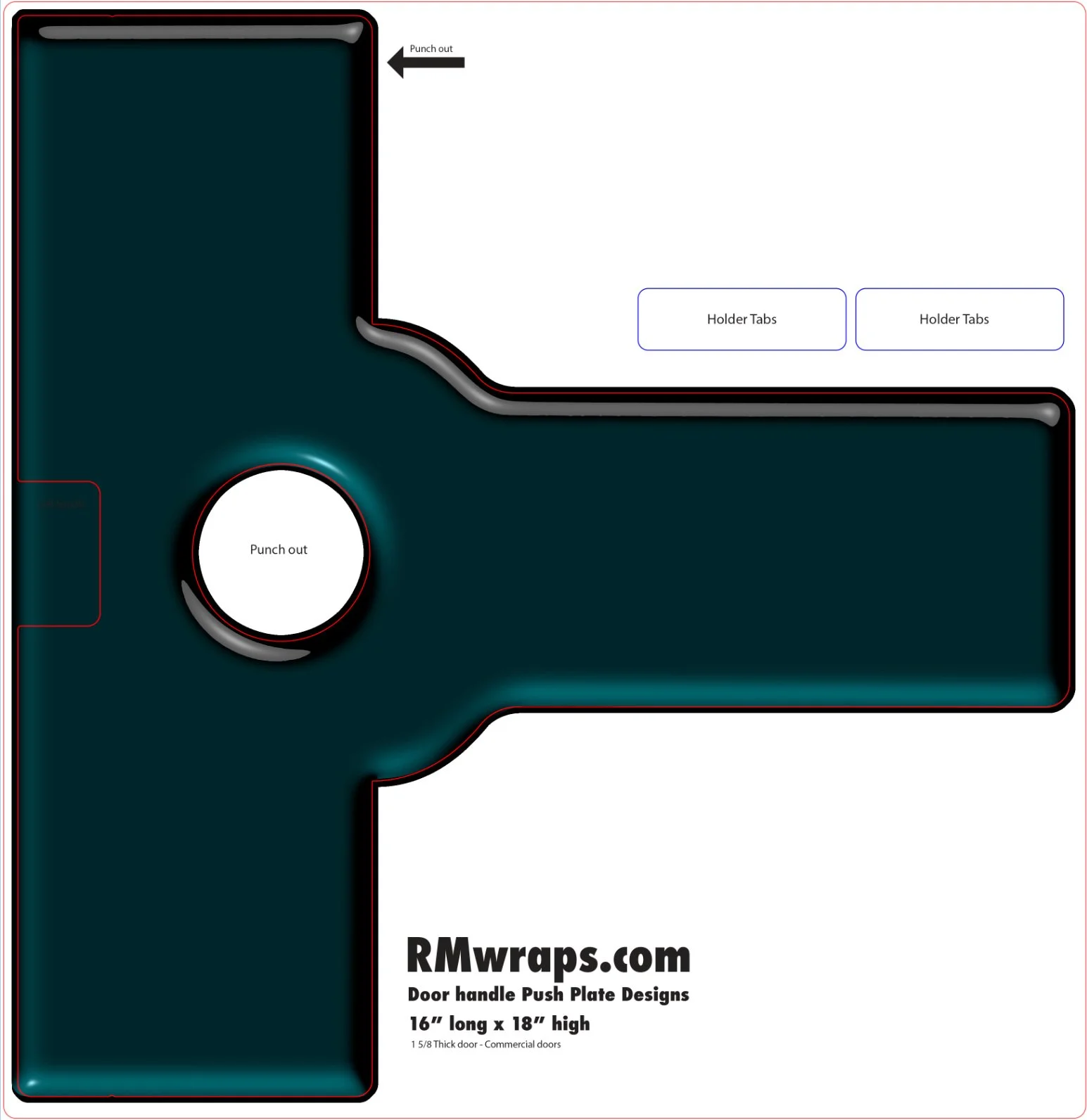 Old metal - Decorative Push Plate Wraps